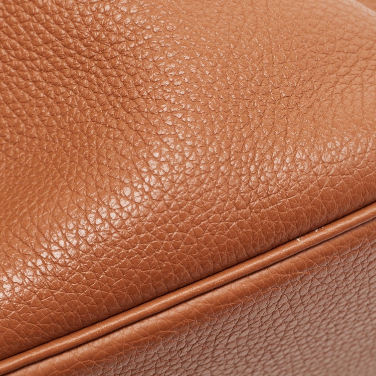 Pre Owned Hermes Gold Taurillon Clemence Leather Picotin Lock 18 Bag