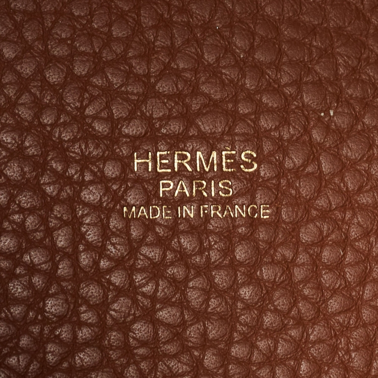 Pre Owned Hermes Gold Taurillon Clemence Leather Picotin Lock 18 Bag