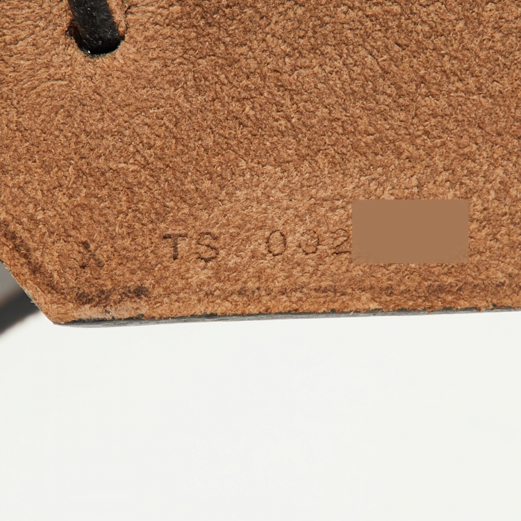 Pre Owned Hermes Ebene/Prunoir Canvas and Leather Herbag Zip 39 Bag
