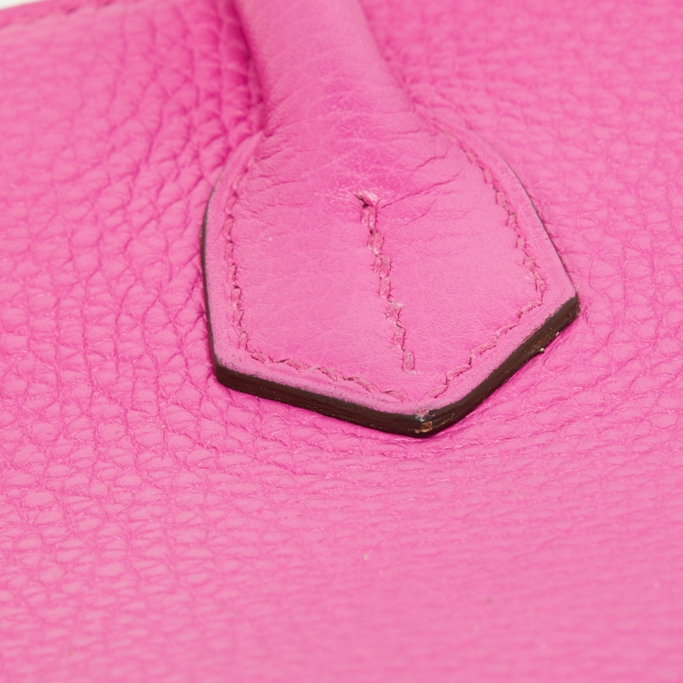 Pre Owned Hermès Magnolia Taurillon Clemence Leather Palladium Finish Birkin 30 Bag