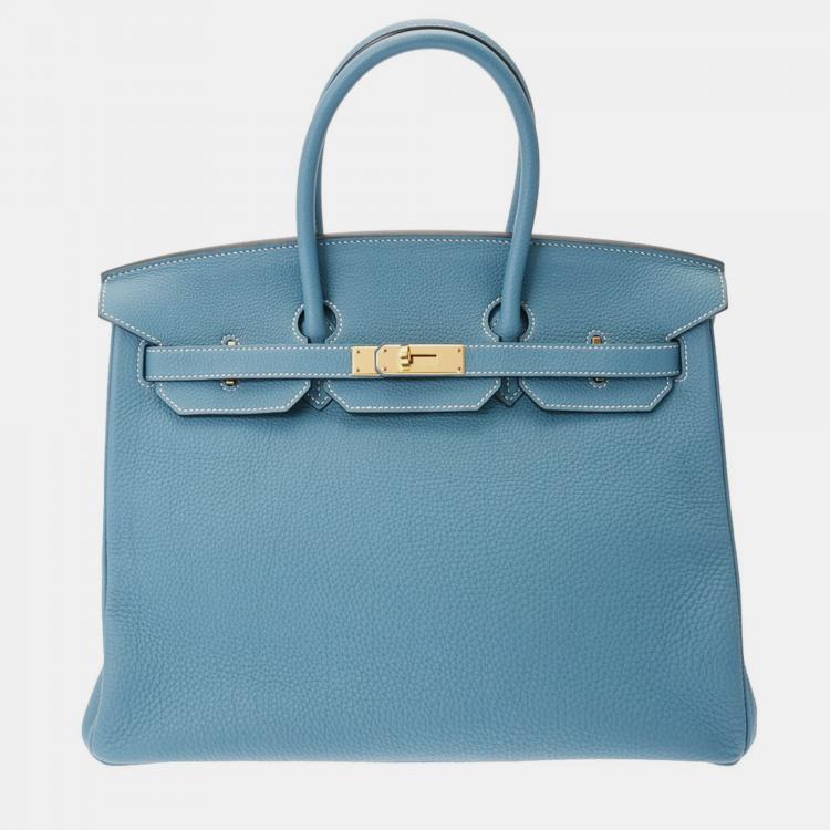 Hermes Birkin Blue Jean 35cm, Togo with Palladium Hardware