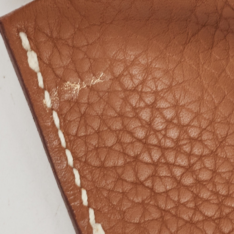 Pre Owned Hermes Gold Togo Leather Palladium Finish Birkin 50 Bag