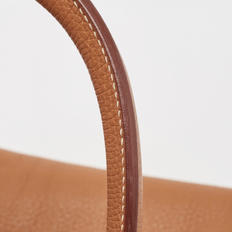 Pre Owned Hermes Gold Togo Leather Palladium Finish Birkin 50 Bag