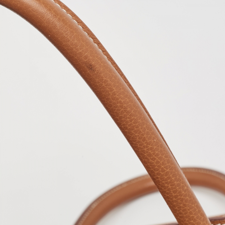 Pre Owned Hermes Gold Togo Leather Palladium Finish Birkin 50 Bag