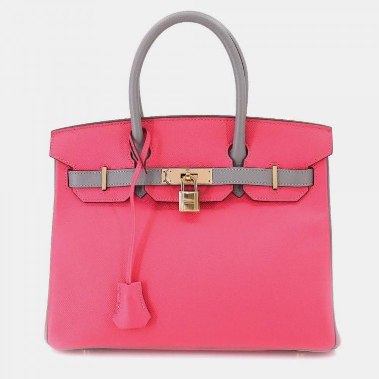 Hermes Birkin Personal Spo Hand Bag Epson Rose Azalea Grimuet C