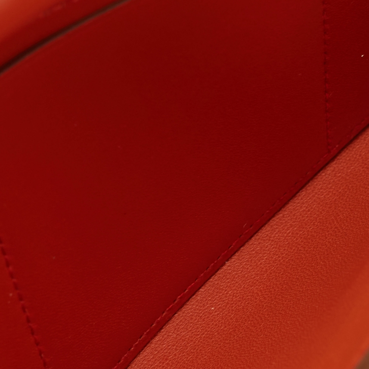Pre Owned Hermes Sanguine Matte Alligator Mississippiensis and Tadelakt Leather Passant Long Wallet