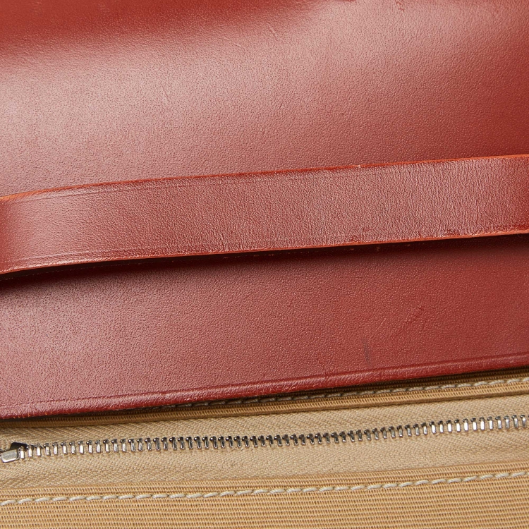Pre Owned Hermes Cuivre/Trench Vache Hunter and Toile Herbag Zip 39 Bag