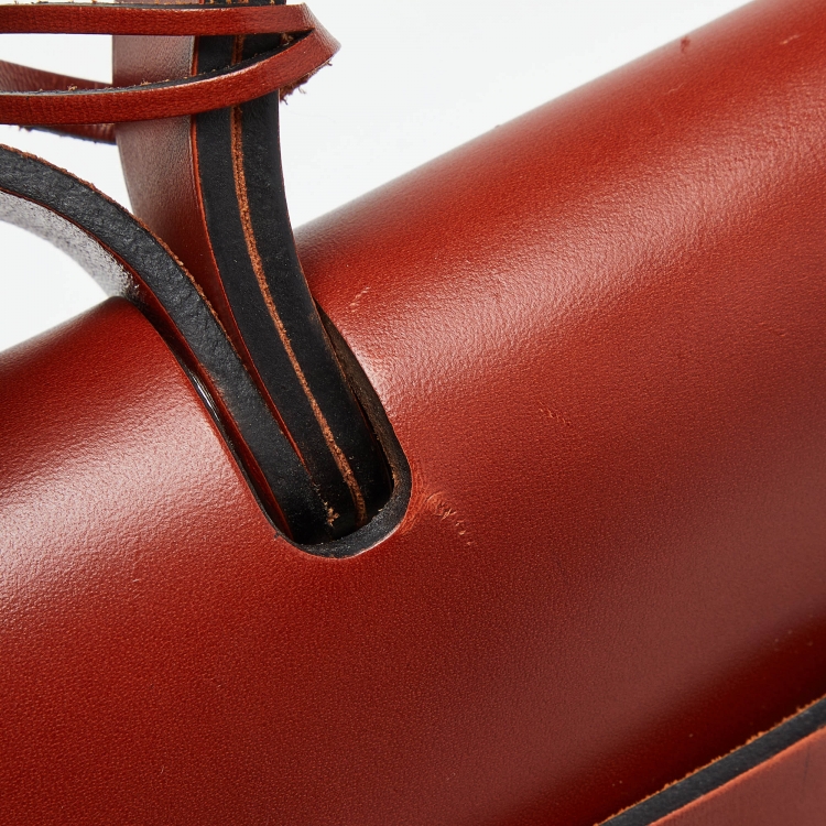 Pre Owned Hermes Cuivre/Trench Vache Hunter and Toile Herbag Zip 39 Bag
