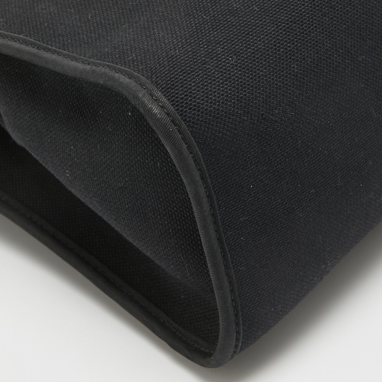 مملوكة مسبقًا Hermes Bleu Index/Black Canvas and Leather Herbag Zip PM Bag