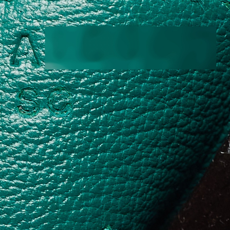Pre Owned Hermès Bleu Zanzibar/Malachite Togo Leather Palladium Finish Birkin 35 Bag