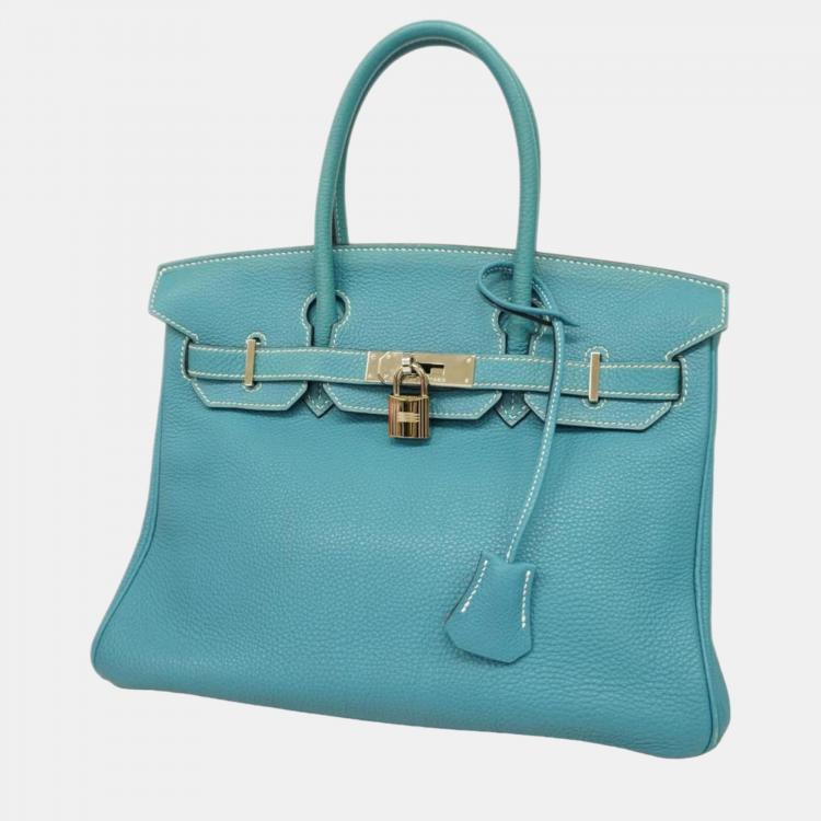 Birkin bag blue jean Clearance