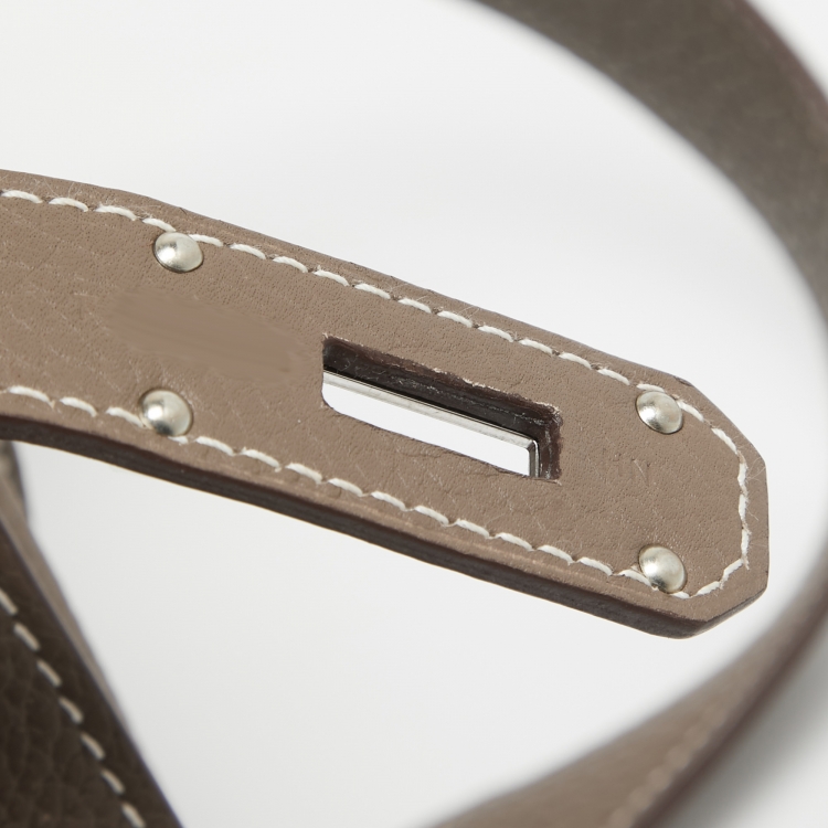 مملوكة مسبقًا Hermès  Etoupe Taurillon Clemence Leather Palladium Hardware Jypsiere 31 Bag