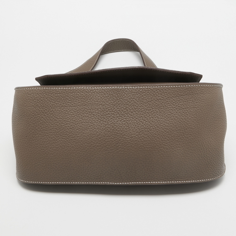 مملوكة مسبقًا Hermès  Etoupe Taurillon Clemence Leather Palladium Hardware Jypsiere 31 Bag