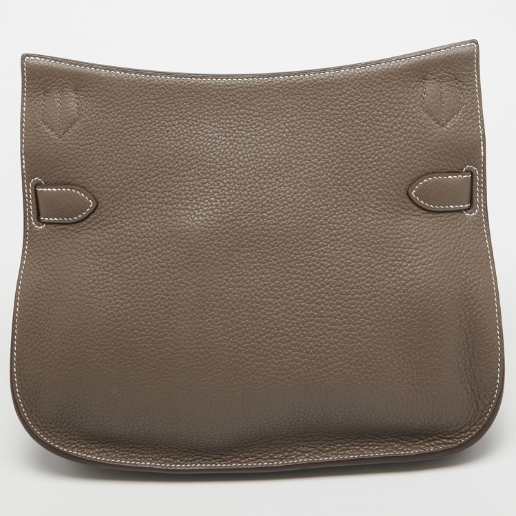 مملوكة مسبقًا Hermès  Etoupe Taurillon Clemence Leather Palladium Hardware Jypsiere 31 Bag