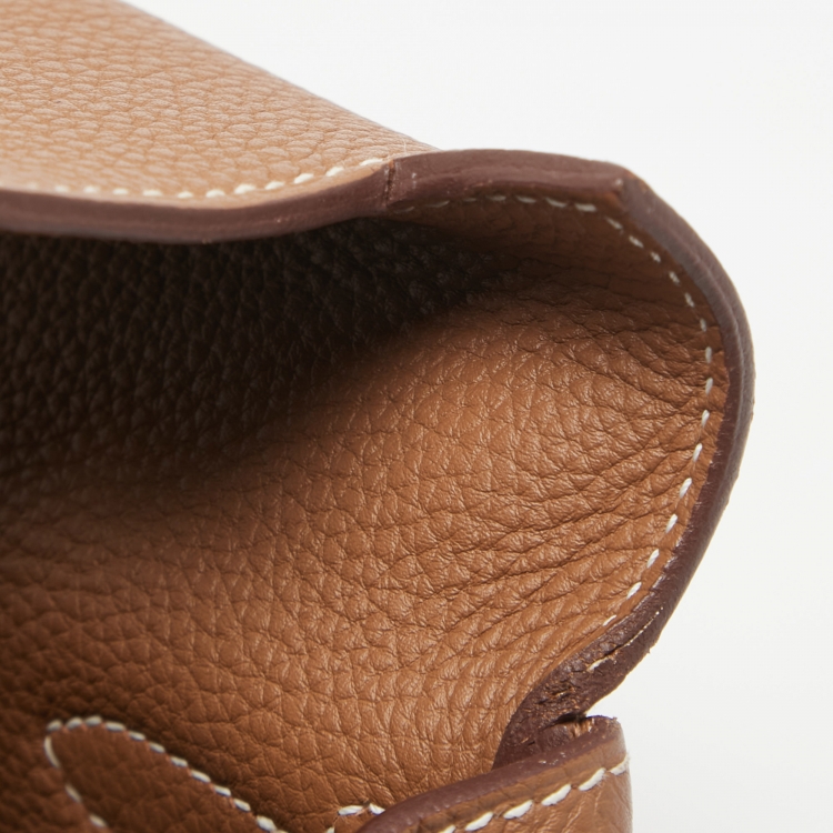 مملوكة مسبقًا Hermès Gold Togo Leather Palladium Finish Kelly Retourne 28 Bag