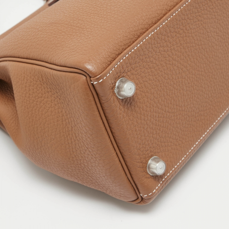 مملوكة مسبقًا Hermès Gold Togo Leather Palladium Finish Kelly Retourne 28 Bag