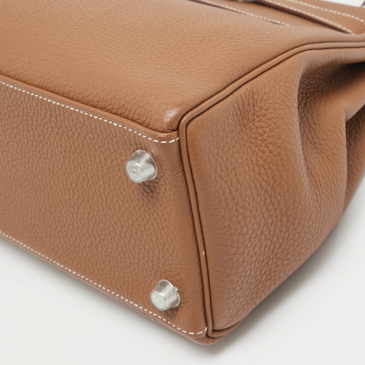 مملوكة مسبقًا Hermès Gold Togo Leather Palladium Finish Kelly Retourne 28 Bag