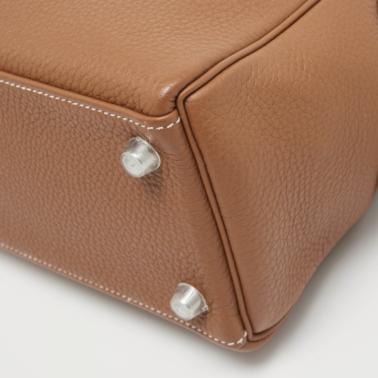 مملوكة مسبقًا Hermès Gold Togo Leather Palladium Finish Kelly Retourne 28 Bag
