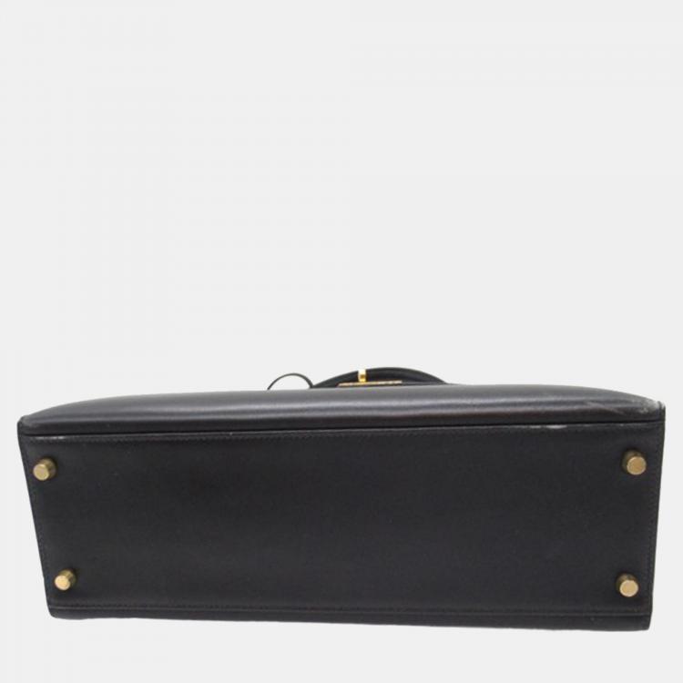 Pre Owned Hermes Black Box Calf Kelly Sellier 32