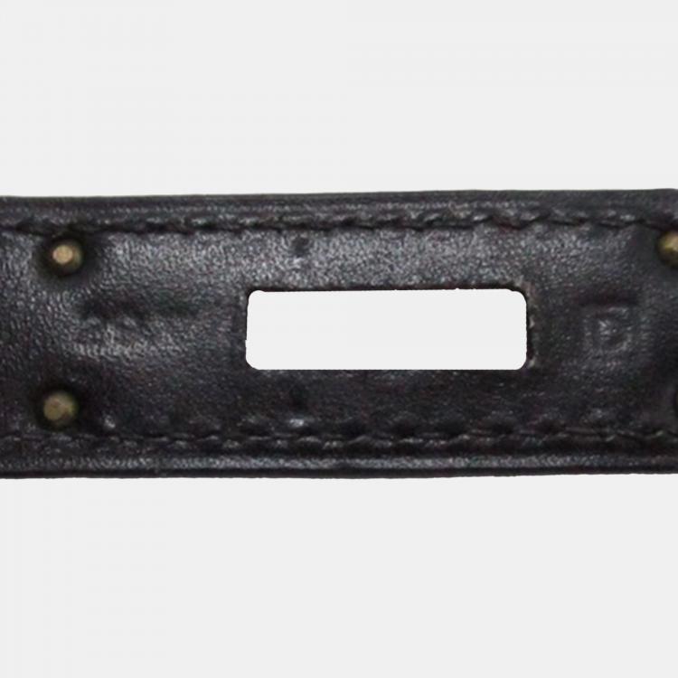 Pre Owned Hermes Black Box Calf Kelly Sellier 32