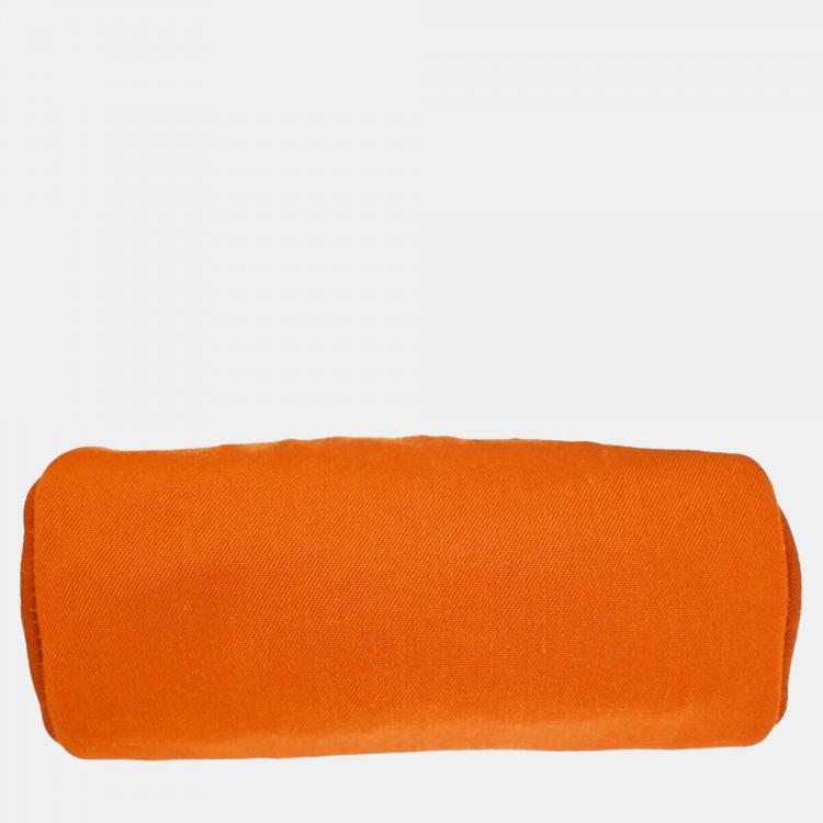 Pre Owned Hermes Orange Canvas Herbag shoulder bag