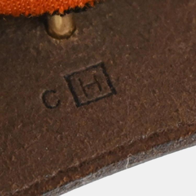 Pre Owned Hermes Orange Canvas Herbag shoulder bag