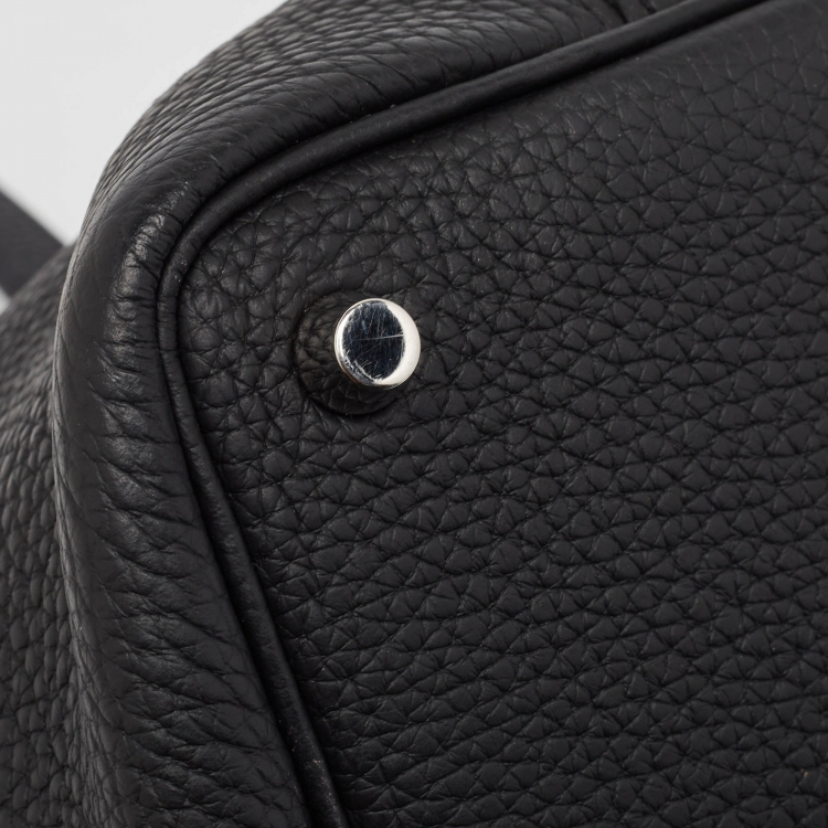 Pre Owned Hermès Noir Taurillon Clemence Leather Picotin Lock 18 Bag