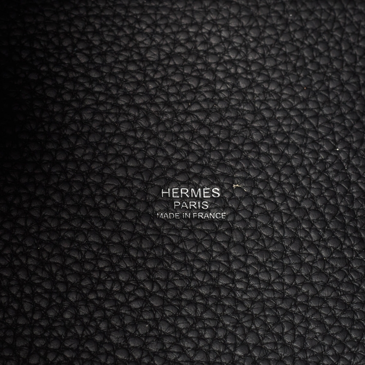 Pre Owned Hermès Noir Taurillon Clemence Leather Picotin Lock 18 Bag