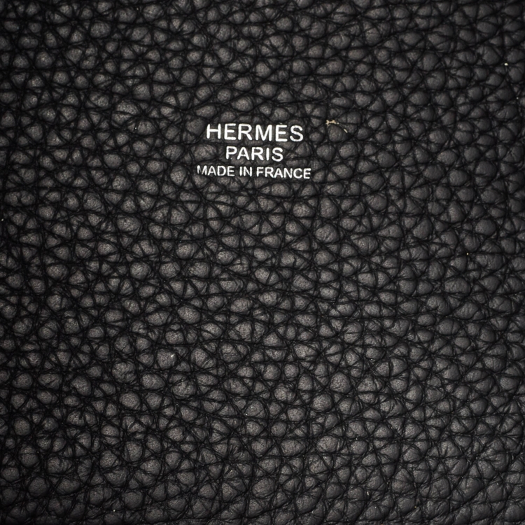 Pre Owned Hermès Noir Taurillon Clemence Leather Picotin Lock 18 Bag