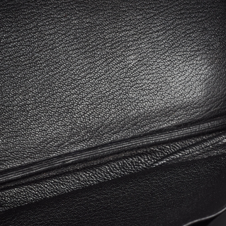 مملوكة مسبقًا Hermes Black Togo Leather Palladium Finish Birkin 25 Bag