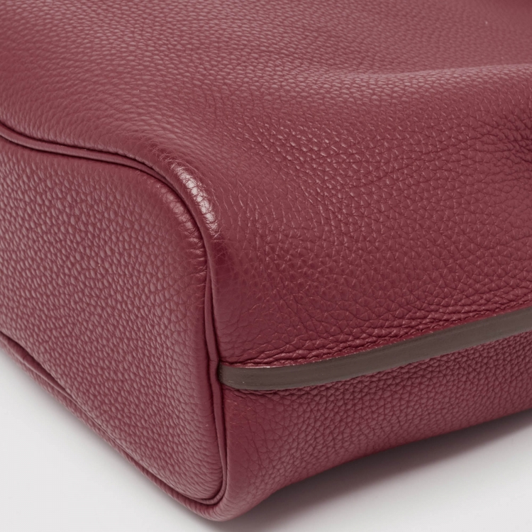 Pre Owned Hermès Rouge Grenat Togo Leather So Kelly 22 Bag