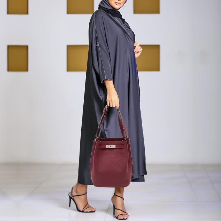 Pre Owned Hermès Rouge Grenat Togo Leather So Kelly 22 Bag