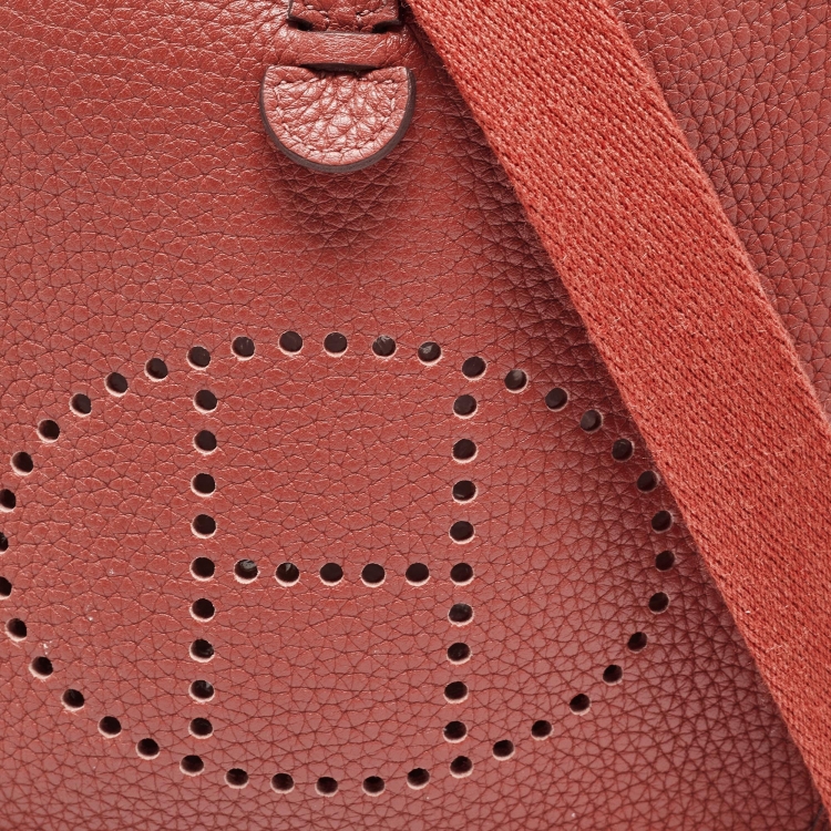مملوكة مسبقًا Hermes Cuivre Clemence Leather Evelyne TPM Bag