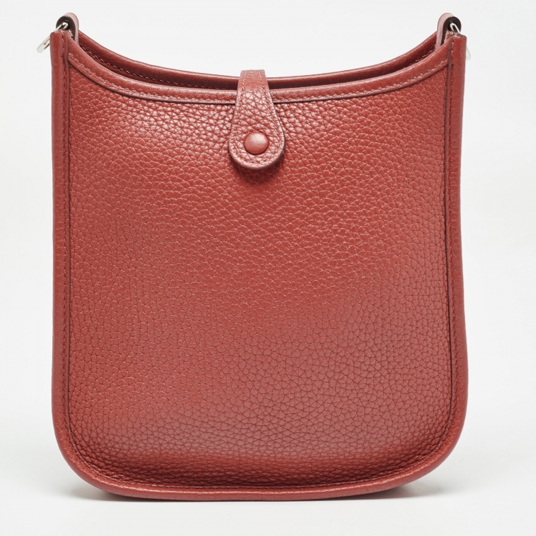 مملوكة مسبقًا Hermes Cuivre Clemence Leather Evelyne TPM Bag