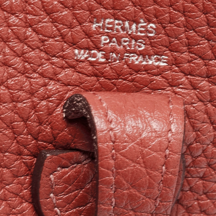 مملوكة مسبقًا Hermes Cuivre Clemence Leather Evelyne TPM Bag