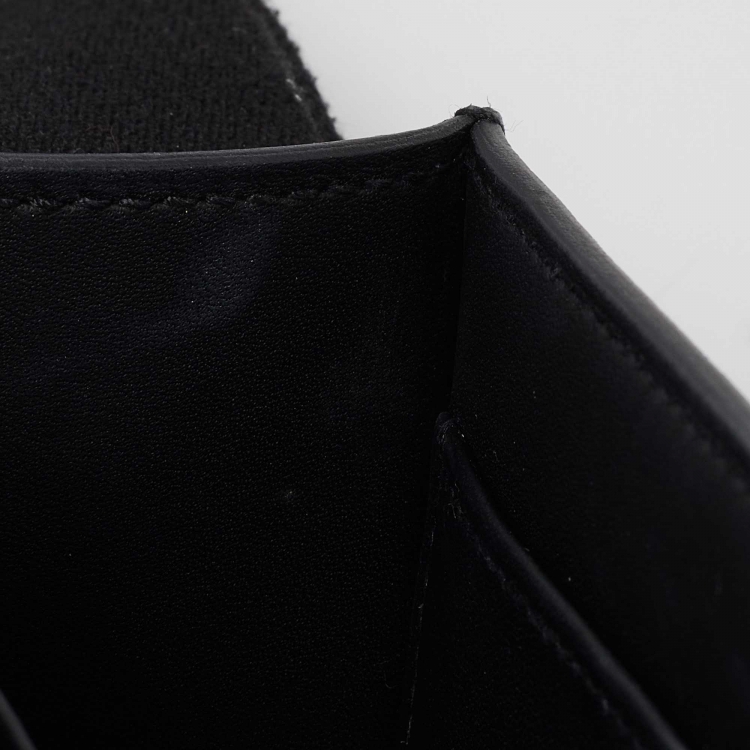 Pre Owned Hermes Black Chevre Mysore Leather Geta Bag  