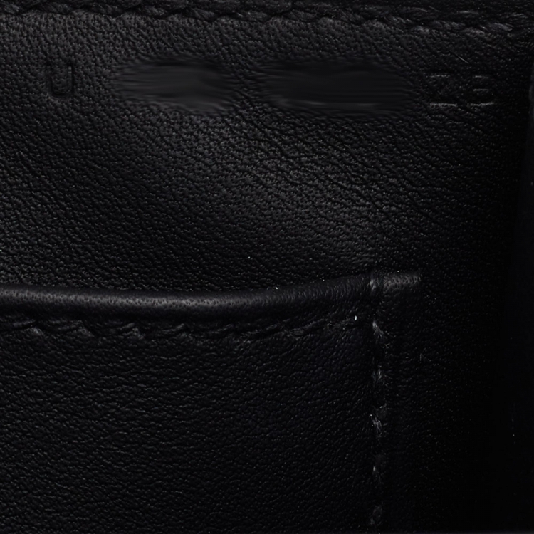 Pre Owned Hermes Black Chevre Mysore Leather Geta Bag  