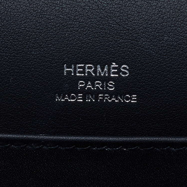 Pre Owned Hermes Black Chevre Mysore Leather Geta Bag  