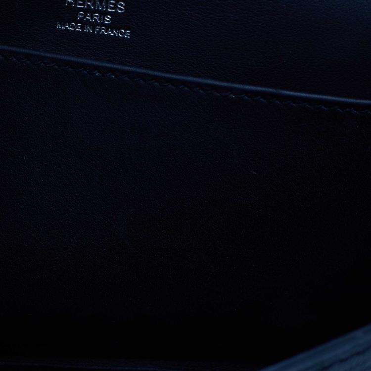 Pre Owned Hermes Black Chevre Mysore Leather Geta Bag  