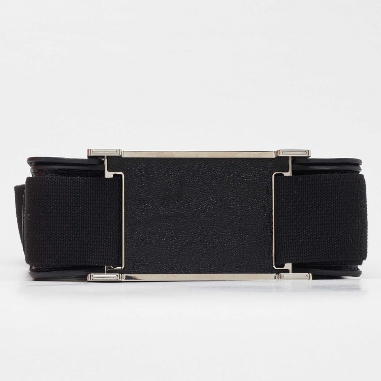 Pre Owned Hermes Black Chevre Mysore Leather Geta Bag  