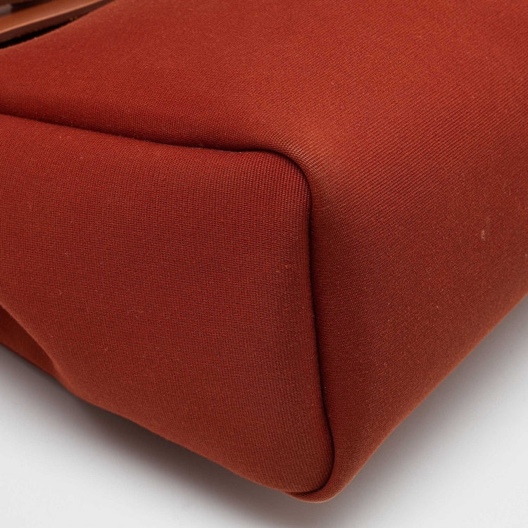 مملوكة مسبقًا Hermes Rouge H/Fauve Canvas and Leather Herbag Zip 31 Bag
