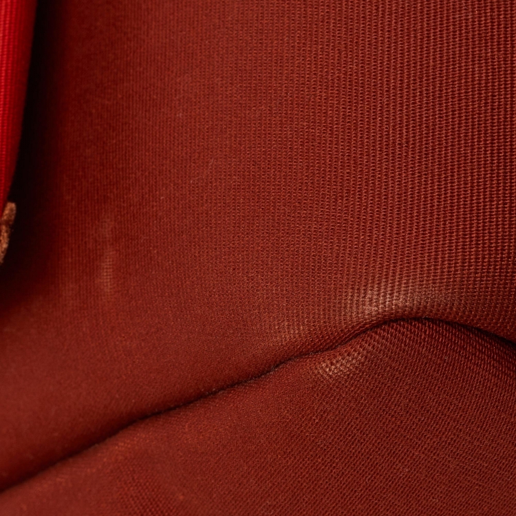 مملوكة مسبقًا Hermes Rouge H/Fauve Canvas and Leather Herbag Zip 31 Bag
