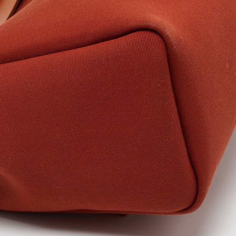 مملوكة مسبقًا Hermes Rouge H/Fauve Canvas and Leather Herbag Zip 31 Bag