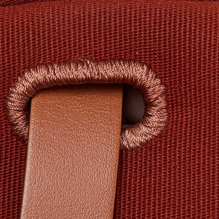 مملوكة مسبقًا Hermes Rouge H/Fauve Canvas and Leather Herbag Zip 31 Bag