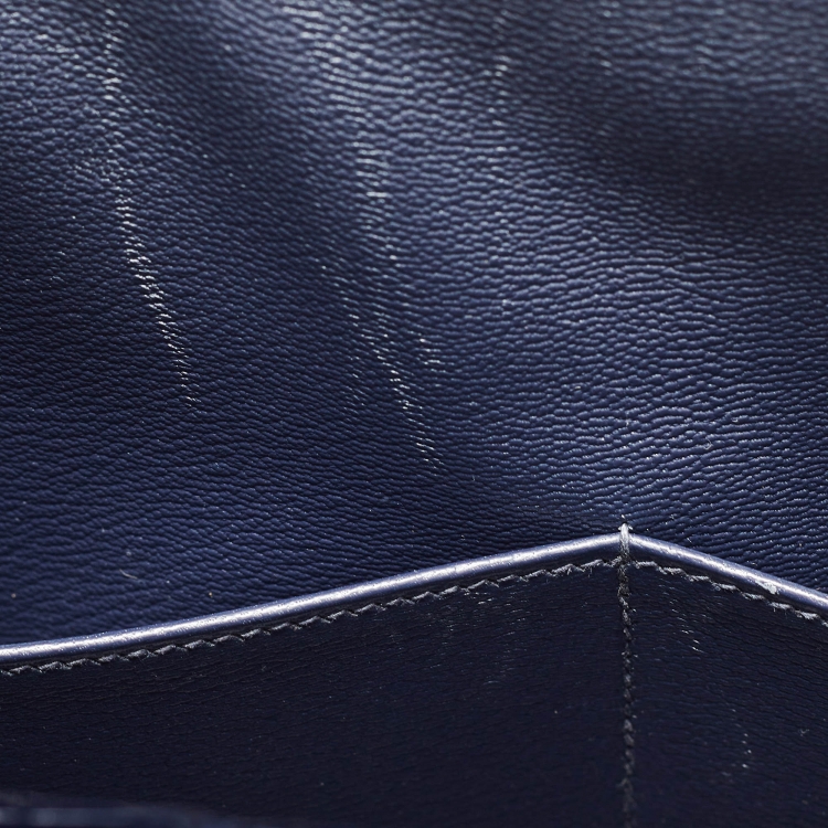 مملوكة مسبقًا Hermes Bleu Roi Crocodile Palladium Finish Kelly Sellier 35 Bag