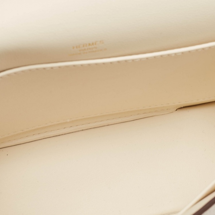 مملوكة مسبقًا Hermes Nata Chevre Mysore Leather Gold Finish Geta Bag