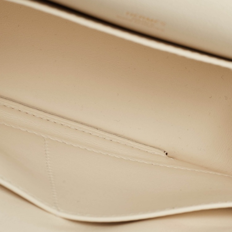 مملوكة مسبقًا Hermes Nata Chevre Mysore Leather Gold Finish Geta Bag