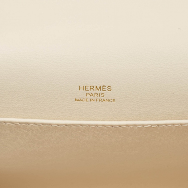 مملوكة مسبقًا Hermes Nata Chevre Mysore Leather Gold Finish Geta Bag