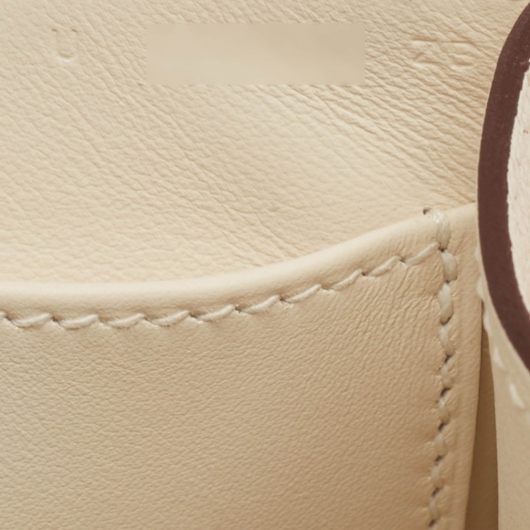مملوكة مسبقًا Hermes Nata Chevre Mysore Leather Gold Finish Geta Bag