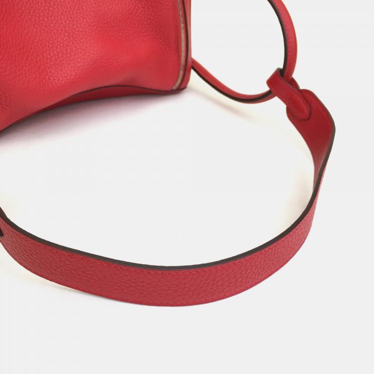 Pre Owned Hermes Rouge De Coeur Clemence Lindy 26 Handbag
